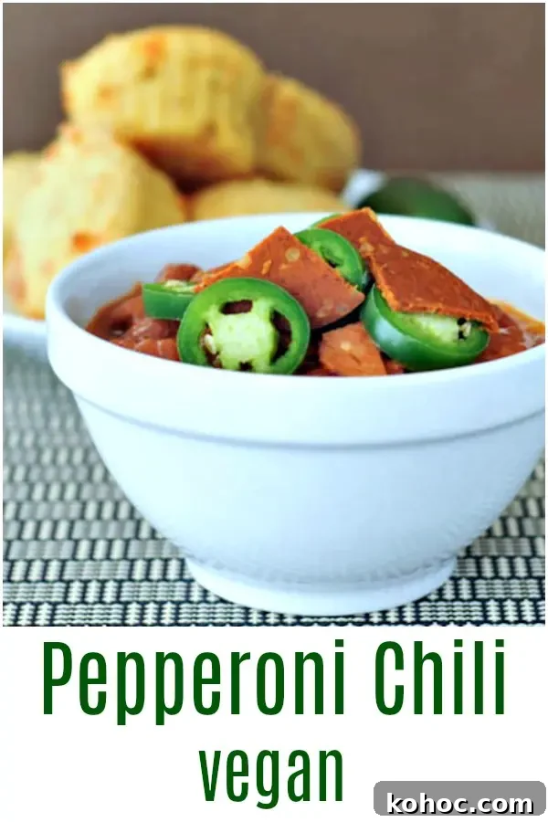 Pepperoni Chili @spabettie #vegan Pepperoni Chili @spabettie #vegan