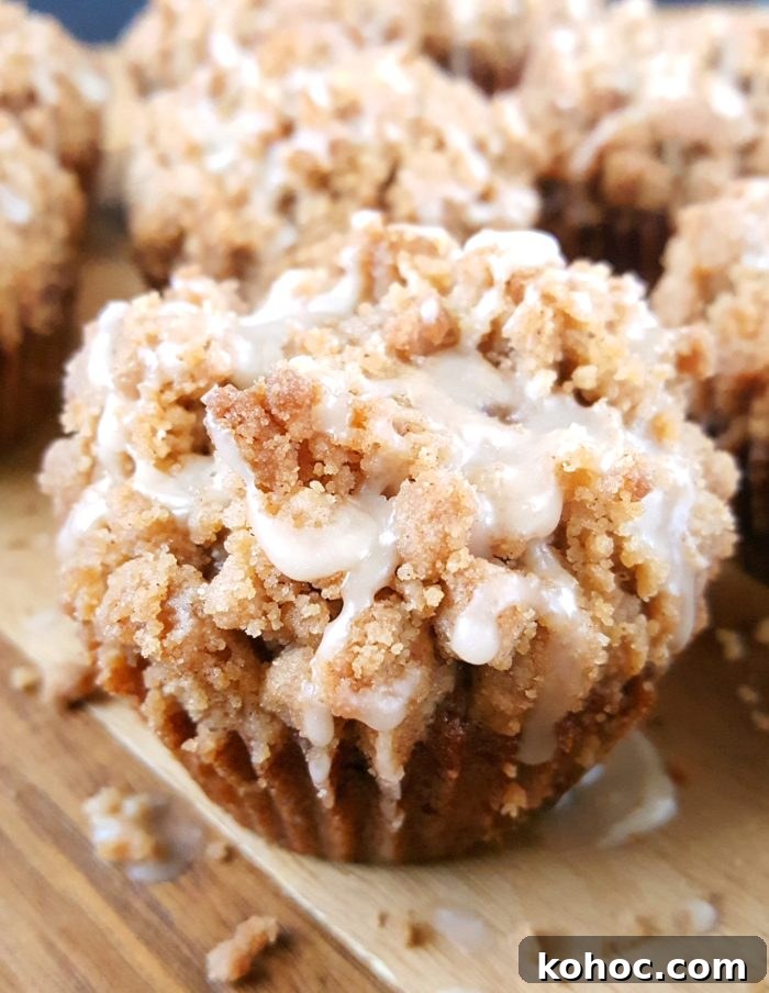 Banana Bread Coffee Cake Muffins 4 Coffee Cake Banana Bread Muffins - freshly glazed muffins.
