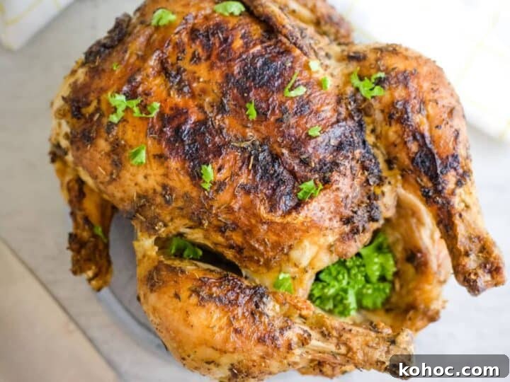 air fryer rotisserie chicken
